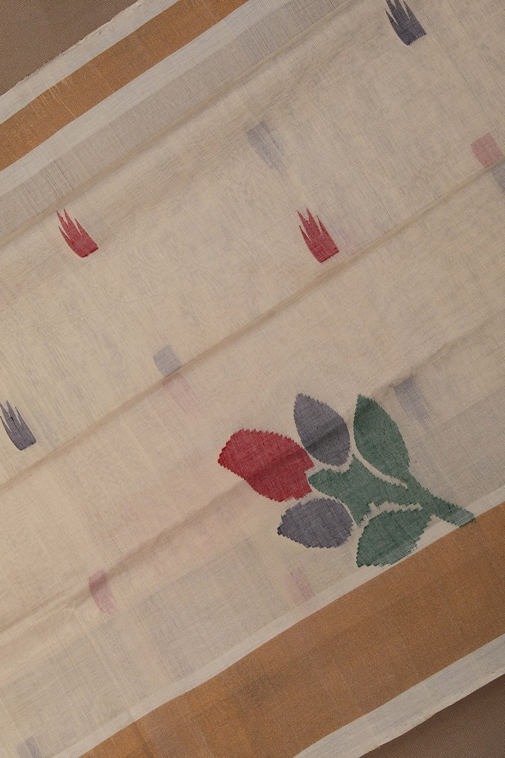 Image of Uppada Cotton Off-White Saree